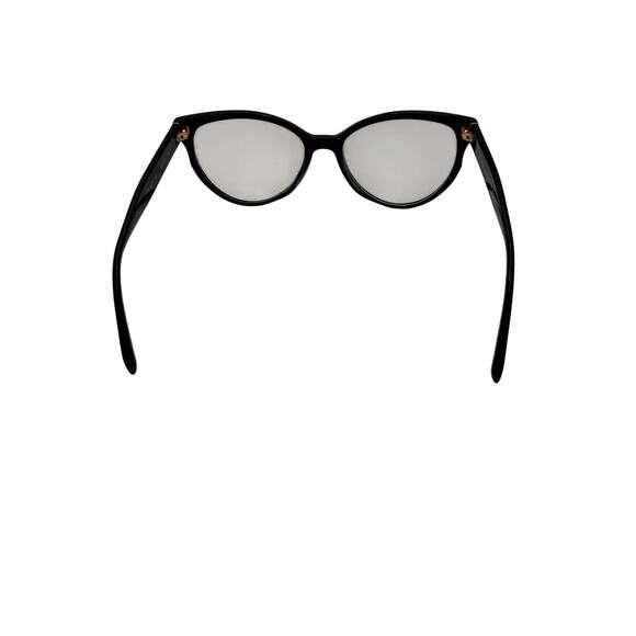 Prada Eyeglasses VPR 01U-F 1AB-1O1 Glossy Black Cat Eye Frame Italy 54 17 140 - Picture 3 of 5